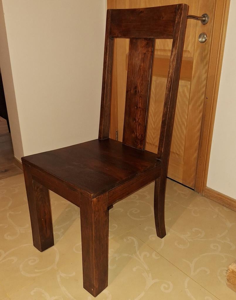 Lot de 6 chaises en bois massif, Maison & Meubles, Chaises, Bois, Enlèvement