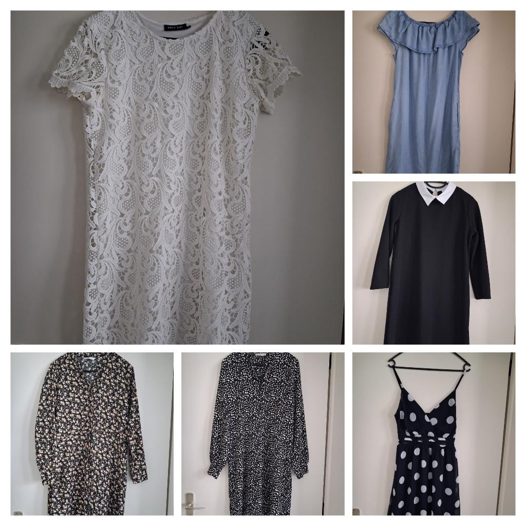 kleedjes maat 34 en 36 5€/stuk, Enlèvement ou Envoi, Comme neuf, Taille 36 (S), Blanc