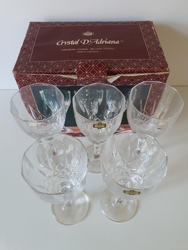 5 Verres à eau - Crystal d'Adriana, Antiquités & Art, Enlèvement