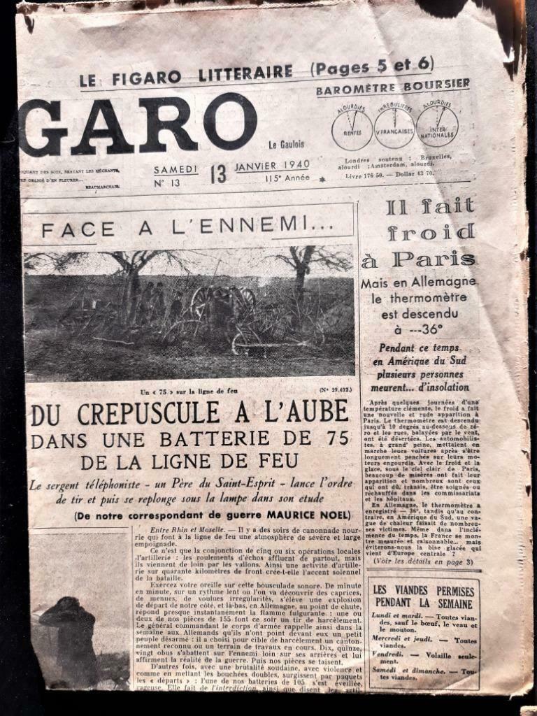 3 maal  LE FIGARO  1939 EN 1940, Ophalen