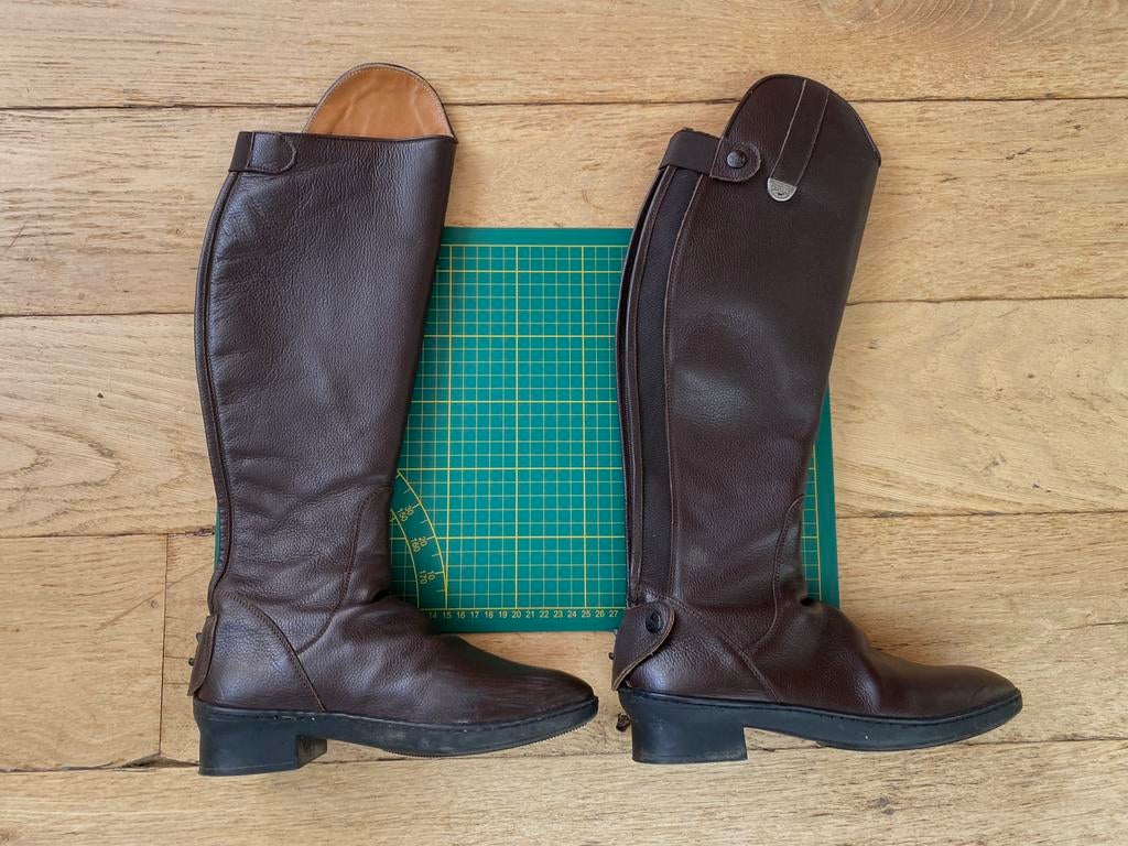 Donkerbruine lederen rijlaarzen Pioneer maat 38, Dieren en Toebehoren, Ophalen of Verzenden, Zo goed als nieuw