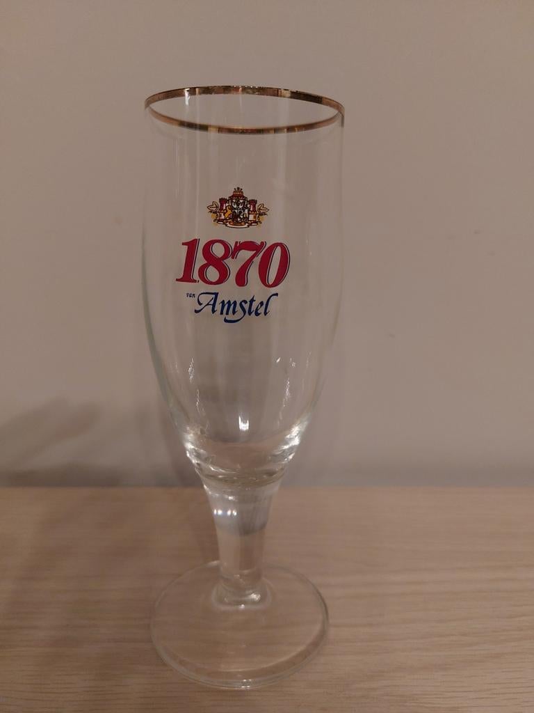 Amstel 1870 bierglas, Ophalen of Verzenden, Zo goed als nieuw, Glas of Glazen, Amstel