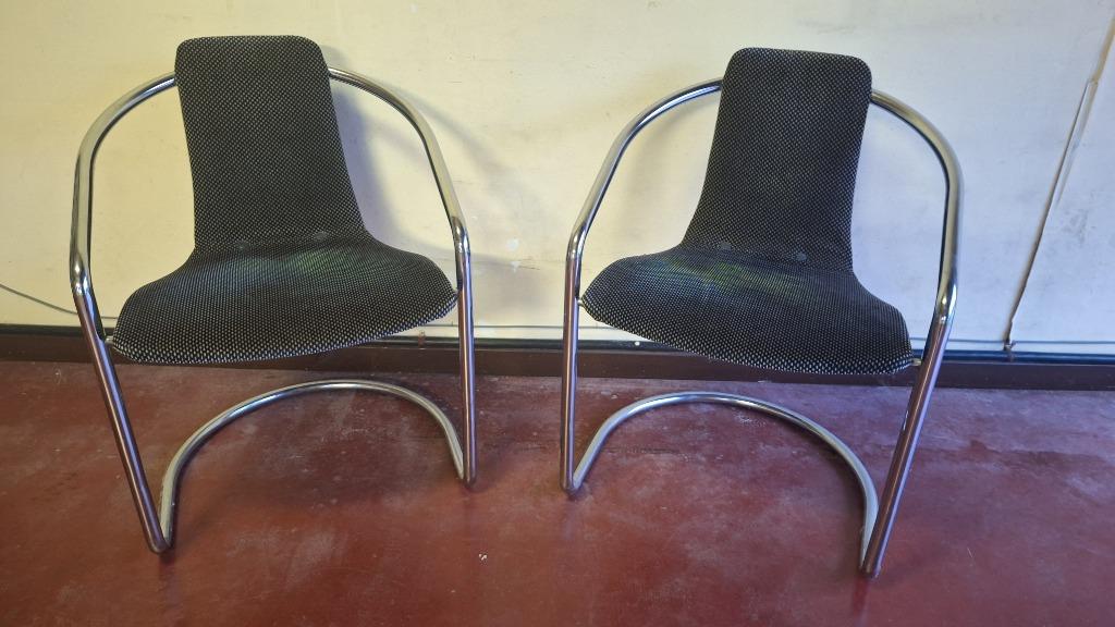 Vintage replica Gispen 414 stoel origineel uit 1935, Ophalen, Minder dan 75 cm, Zo goed als nieuw, Stof
