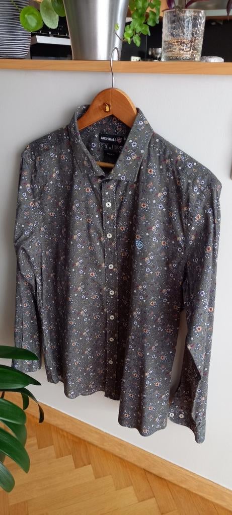 Chemise fleurie. XXL. ARCHBALD, Vêtements | Hommes, Enlèvement ou Envoi, Comme neuf, Gris