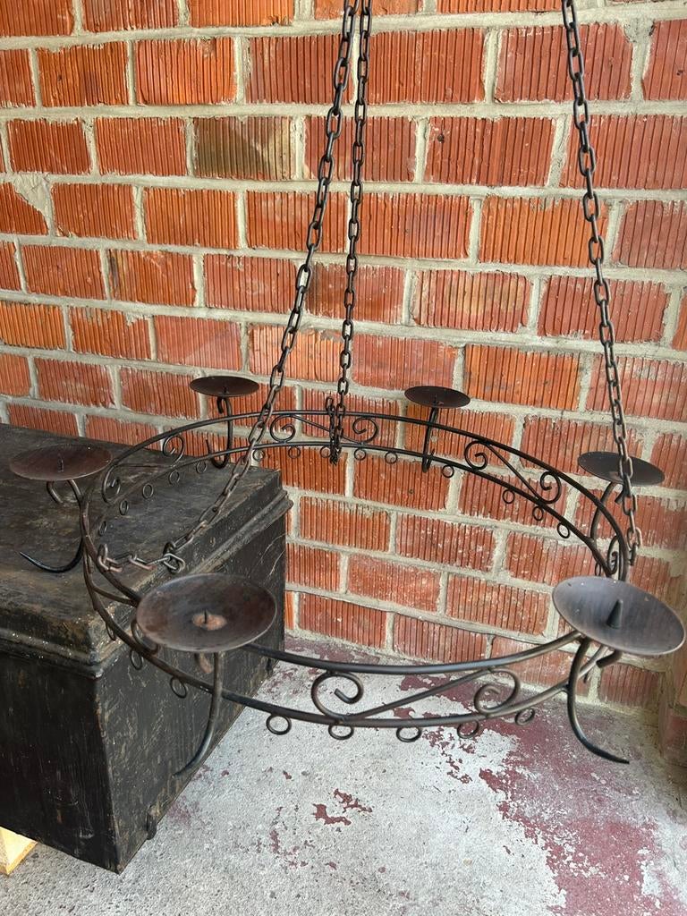 Hanger smeedijzer krans voor kaarsen, Tuin en Terras, Ophalen, Zo goed als nieuw