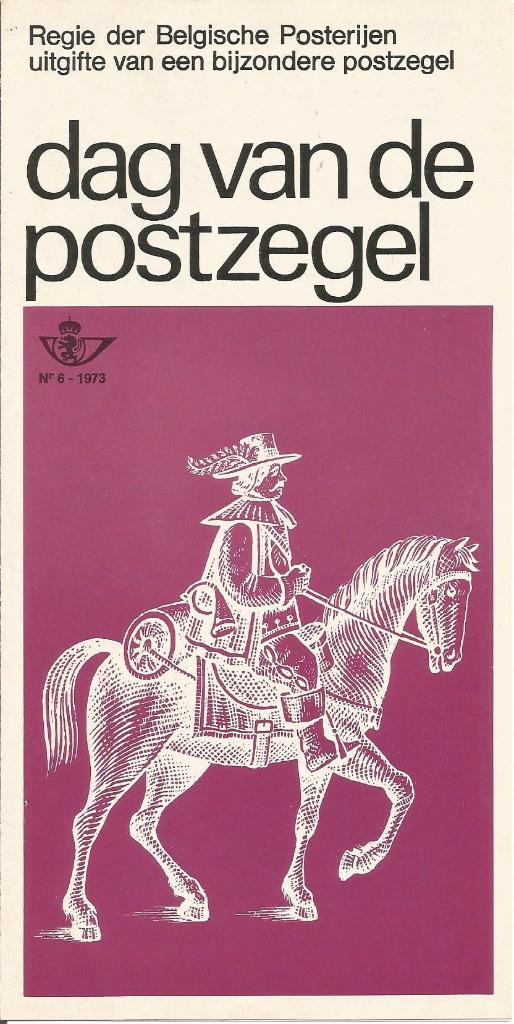 FDC 6/1973 Berchem 28-04-73 Journée du timbre 4,50 Fr (NL), Enlèvement ou Envoi, Affranchi, Oblitération 1er jour, Autre