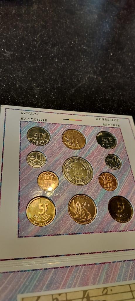 Belgische munten 1991, Ophalen of Verzenden, Munten