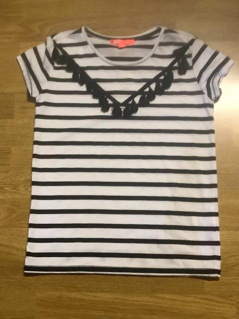 Gelijnde t- shirt halve mouwen voor meisjes 170, Zo goed als nieuw, Shirt of Longsleeve, Wibra, Verzenden