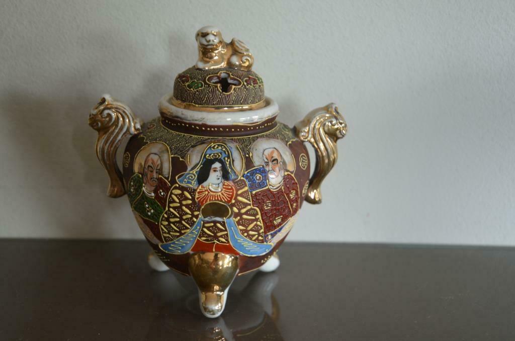 Satsumu handbeschilderde parfumhouder, porselein, Antiek en Kunst, Antiek | Porselein, Ophalen of Verzenden