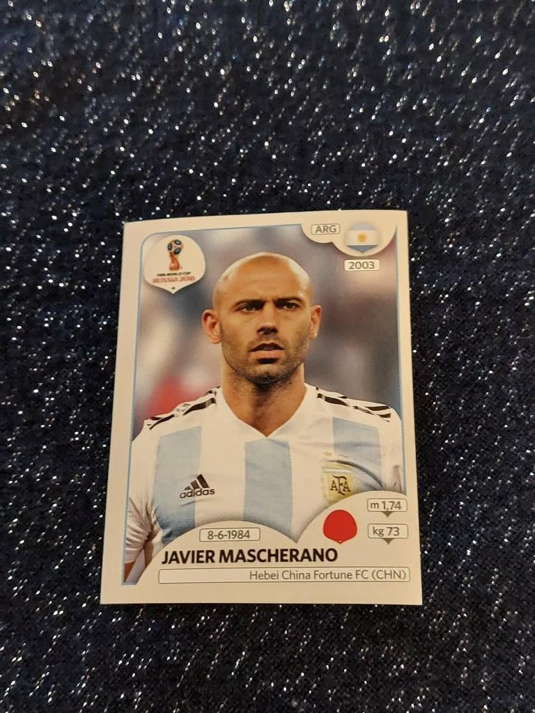Panini / Sticker / Javier Mascherano / Argentinië / WK 2018, Verzenden, Nieuw, Poster, Plaatje of Sticker