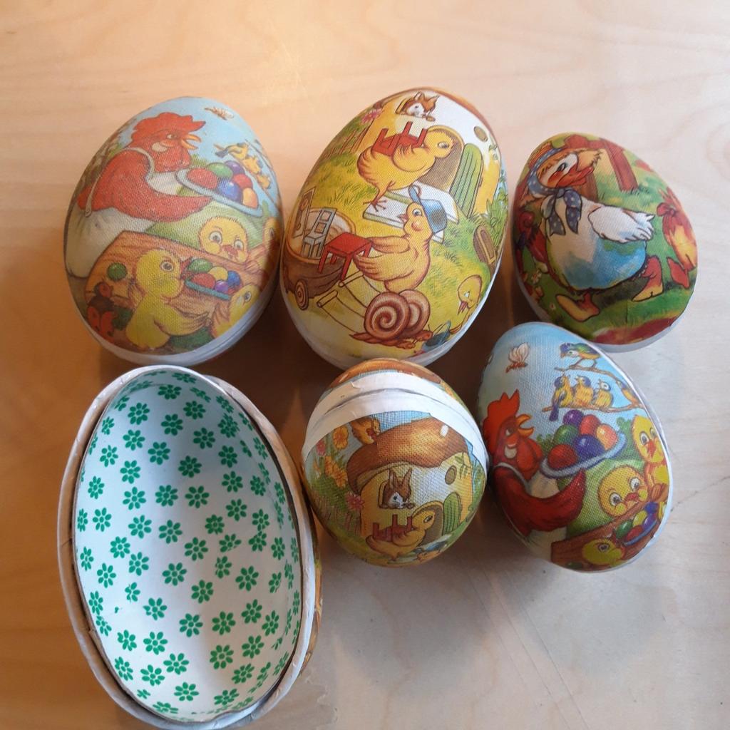 Vintage paaseieren karton 13 cm en 10 cm, Diversen, Ophalen of Verzenden, Zo goed als nieuw
