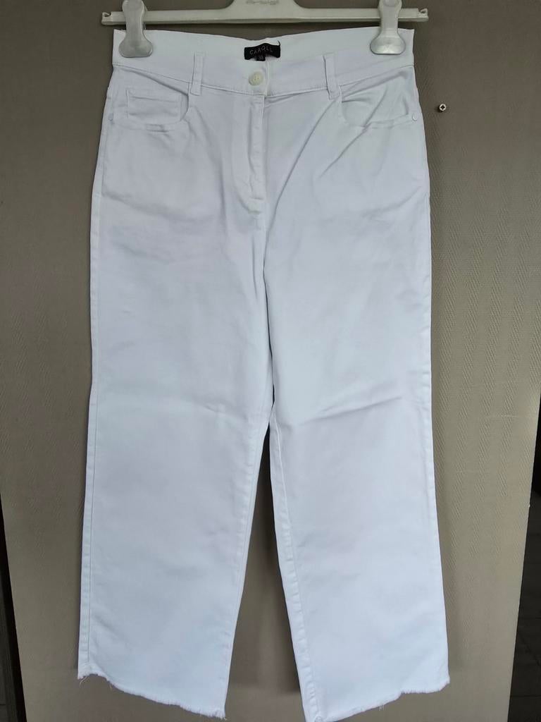 Nieuwe witte broek met wijde pijpen Caroll maat 38, Kleding | Dames, Maat 38/40 (M), Caroll, Wit, Nieuw