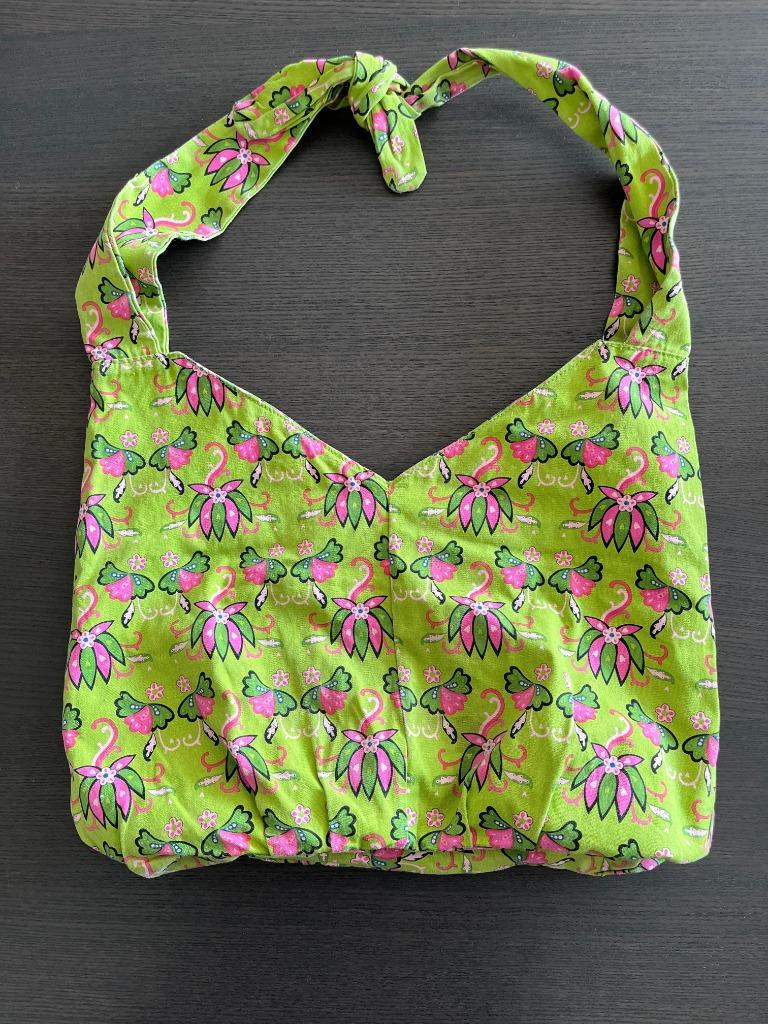 Kleurrijke shopper tas Carina, Ophalen, Zo goed als nieuw, Groen, Shopper