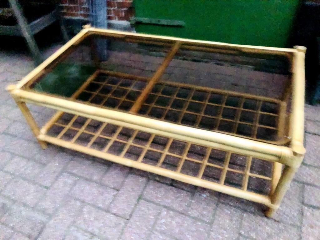 Vintage - Rotan Tafel, Enlèvement ou Envoi