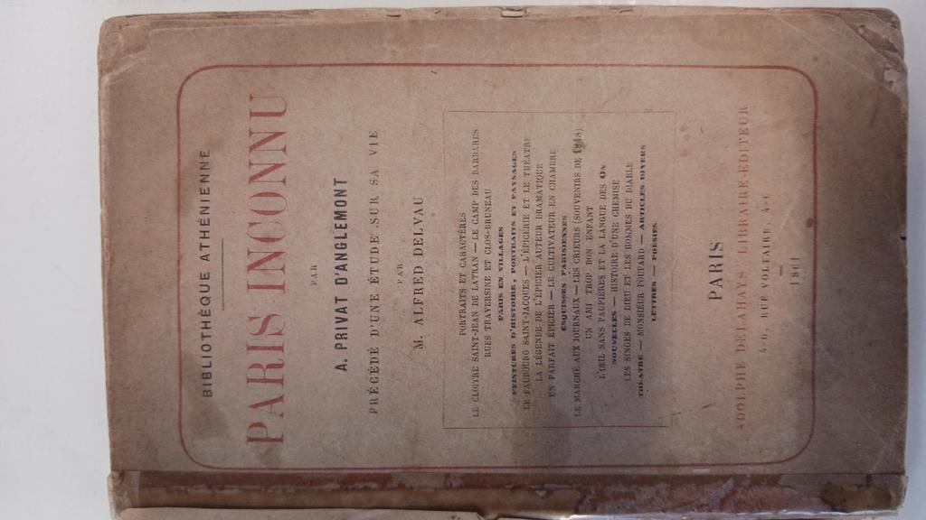PARIS 3 oude boeken 1860/1861/1895, Ophalen of Verzenden