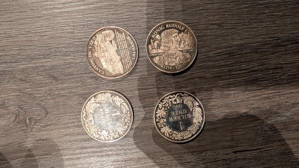 4x 1oz Silver munten, Ophalen, Zilver