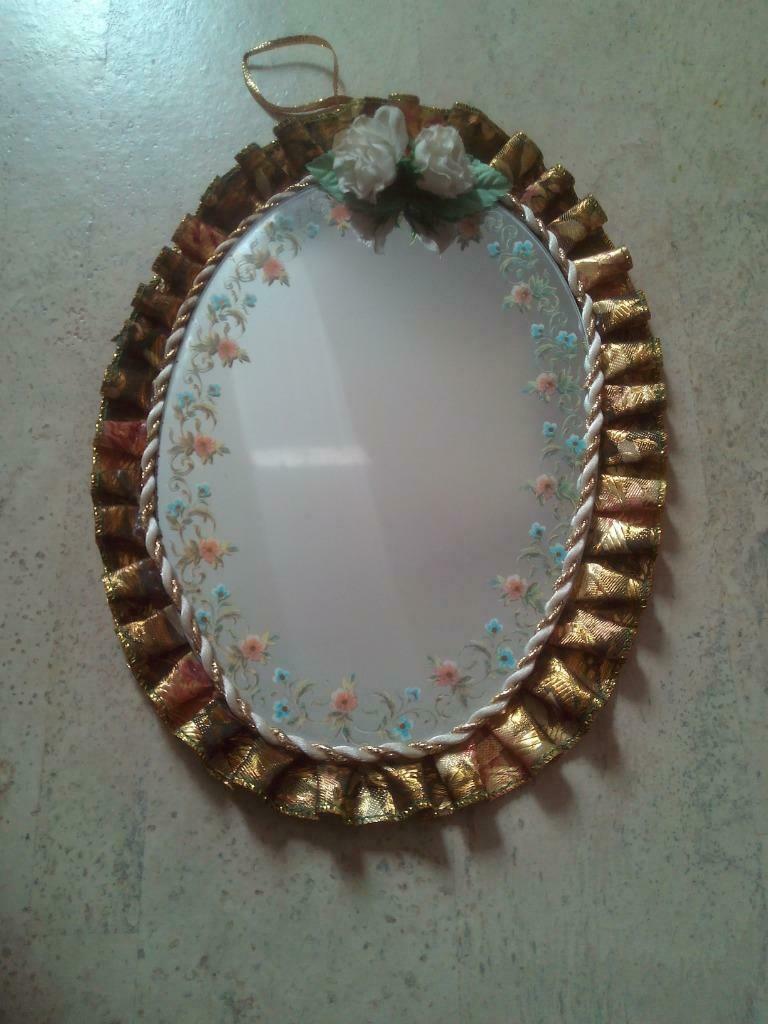 Miroir Pierrot - ovale à franges, Enlèvement ou Envoi, Moins de 100 cm, Utilisé, Moins de 50 cm