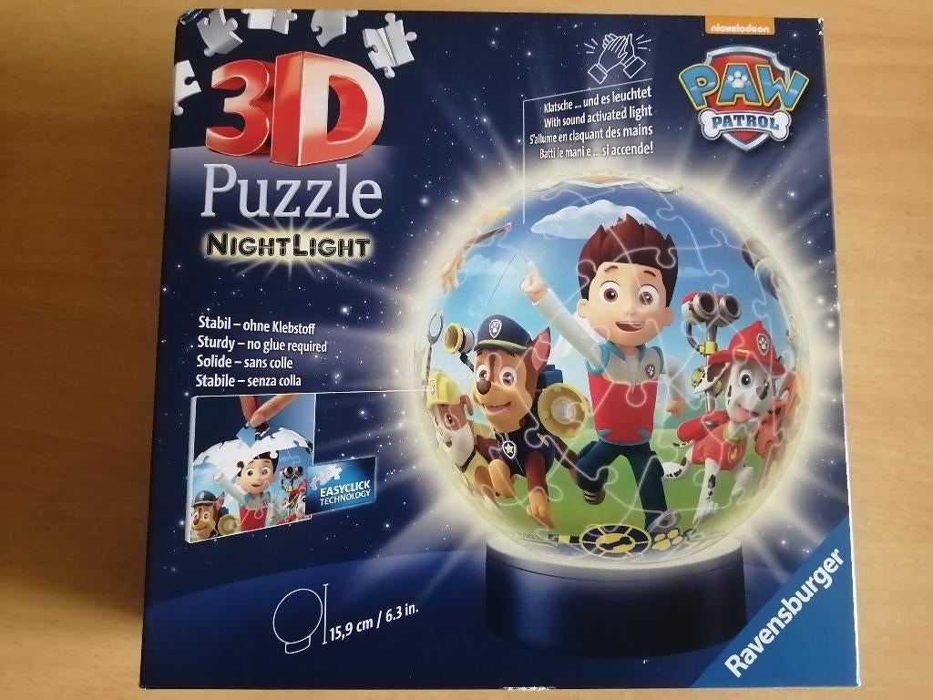 NOUVEAU Ravensburger Puzzle 3D illuminé - Pat'Patrouille, Enlèvement ou Envoi, Neuf, 6 ans ou plus