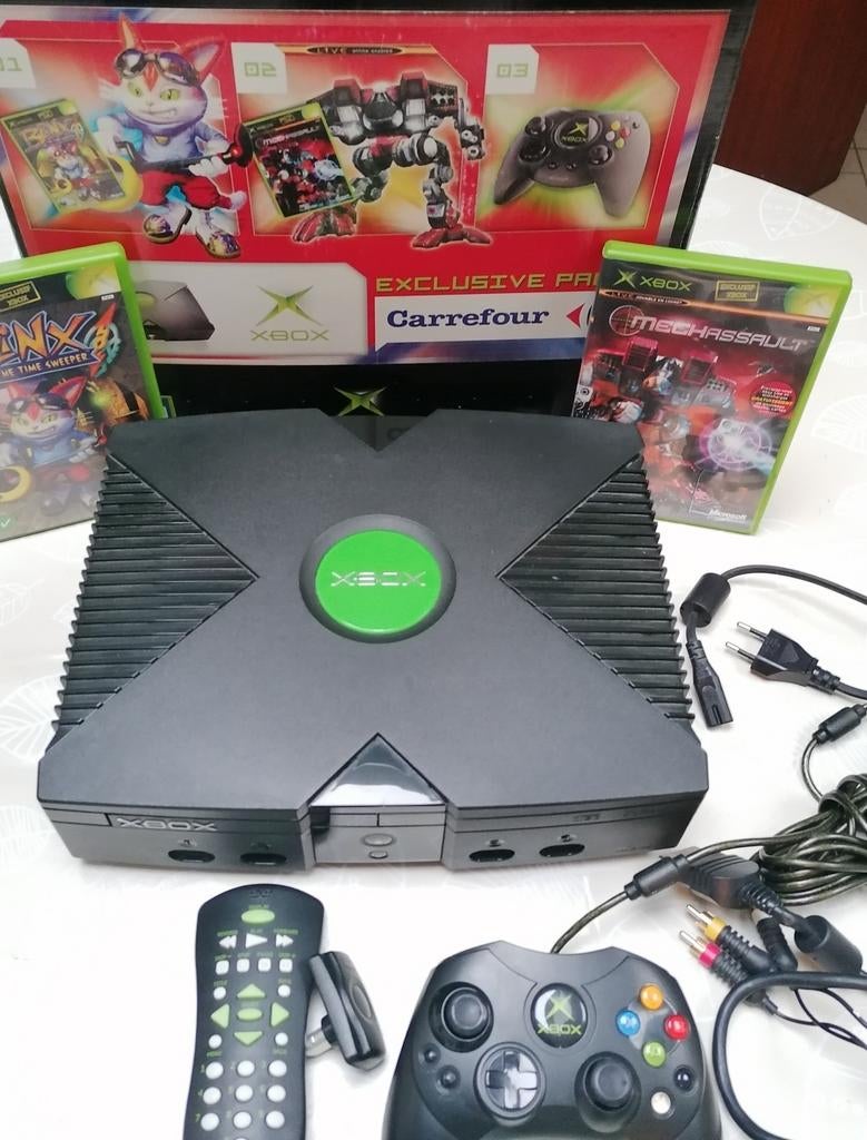 RARE : Pack Exclusif Microsoft Xbox Original Carrefour - COM, Games en Spelcomputers, Spelcomputers | Xbox Original, Ophalen of Verzenden