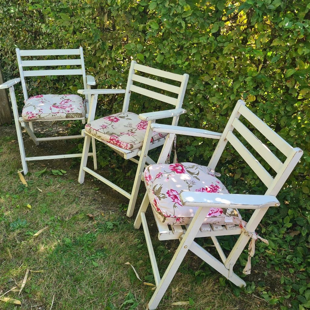 3 chaises jardin, Ophalen, Gebruikt