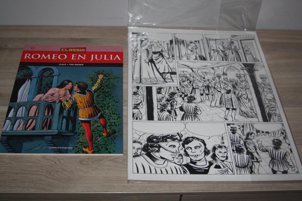 Originele pagina ,Scholz Claus ,P10 van Romeo en Julia.+stri, Enlèvement ou Envoi, Autres personnages, Comme neuf, Autres types