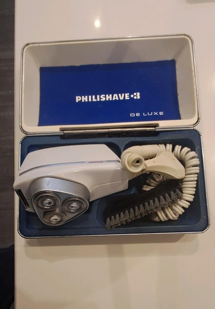 Vintage scheerapparaat philips scheerapparaat 8130 de luxe, Verzamelen, Ophalen
