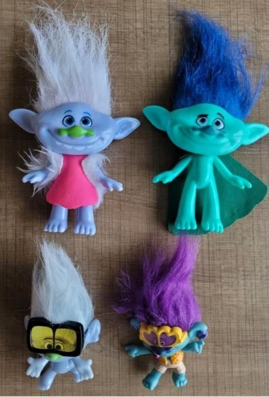 Trolls: 4 figuurtjes, Verzamelen, Ophalen of Verzenden, Gebruikt