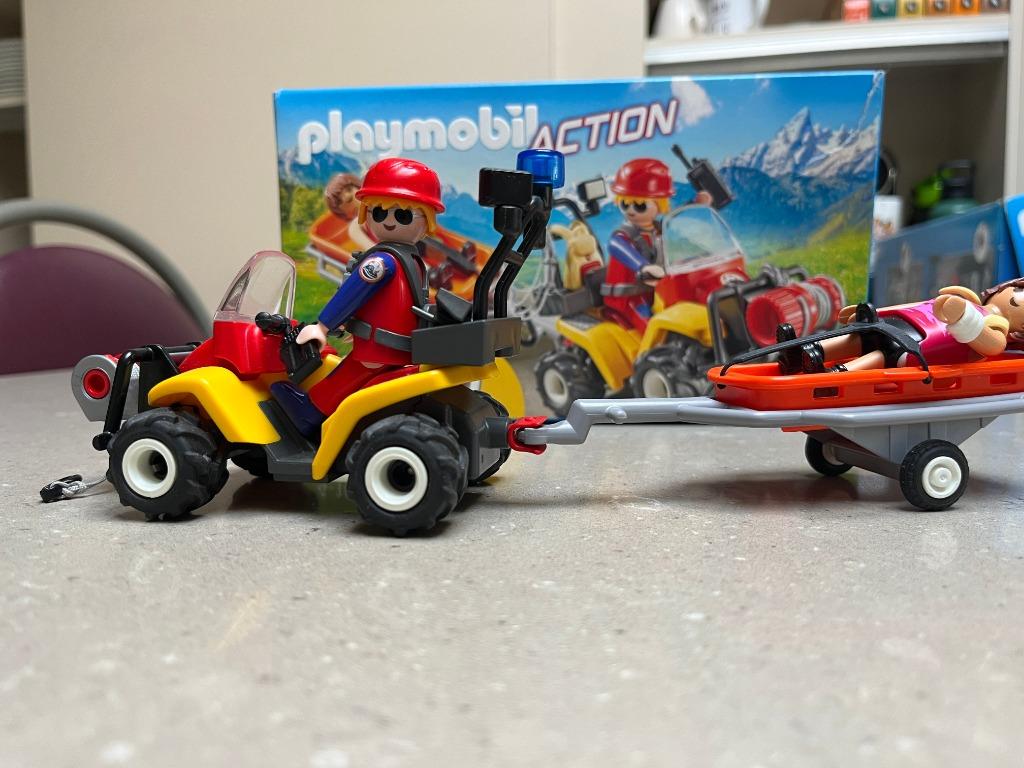 PLAYMOBIL Rescue Quad avec porte-bagages, Enlèvement, Comme neuf, Ensemble complet