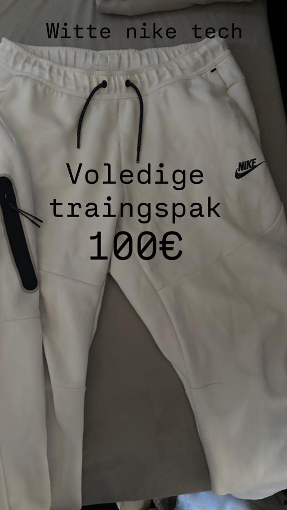 Witte nike tech, Enlèvement, Porté, Taille 48/50 (M), Blanc