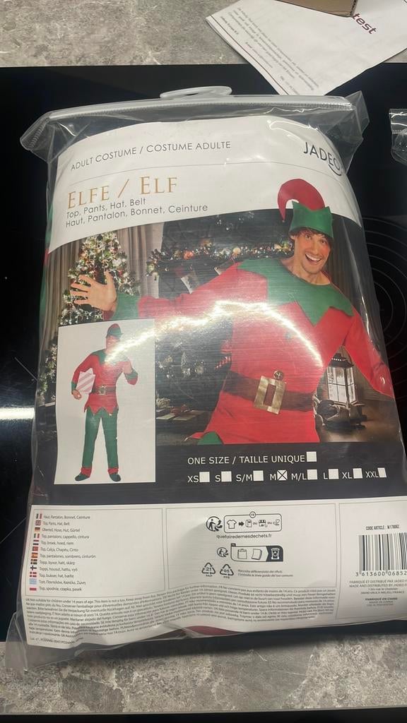 Elfenkostuum, Kleding | Heren, Carnavalskleding en Feestkleding, Andere, Maat 48/50 (M), Nieuw, Ophalen of Verzenden