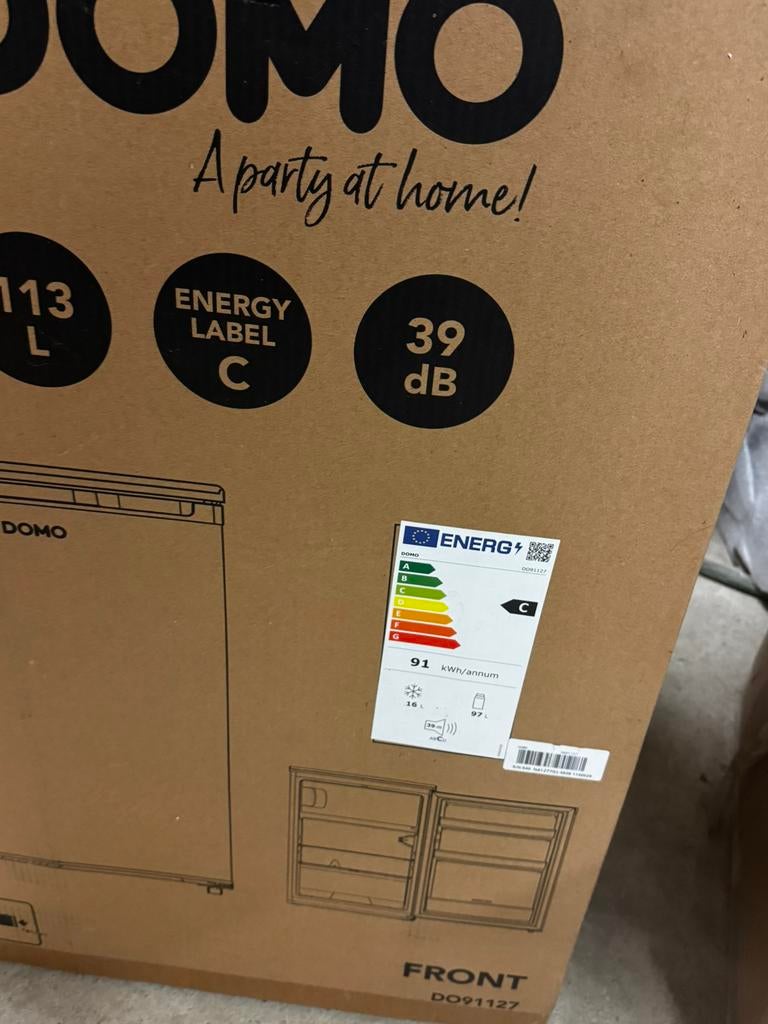 Domo DO91127, Electroménager, Réfrigérateurs & Frigos, Neuf, Avec compartiment congélateur, 100 à 150 litres, 85 à 120 cm, 45 à 60 cm