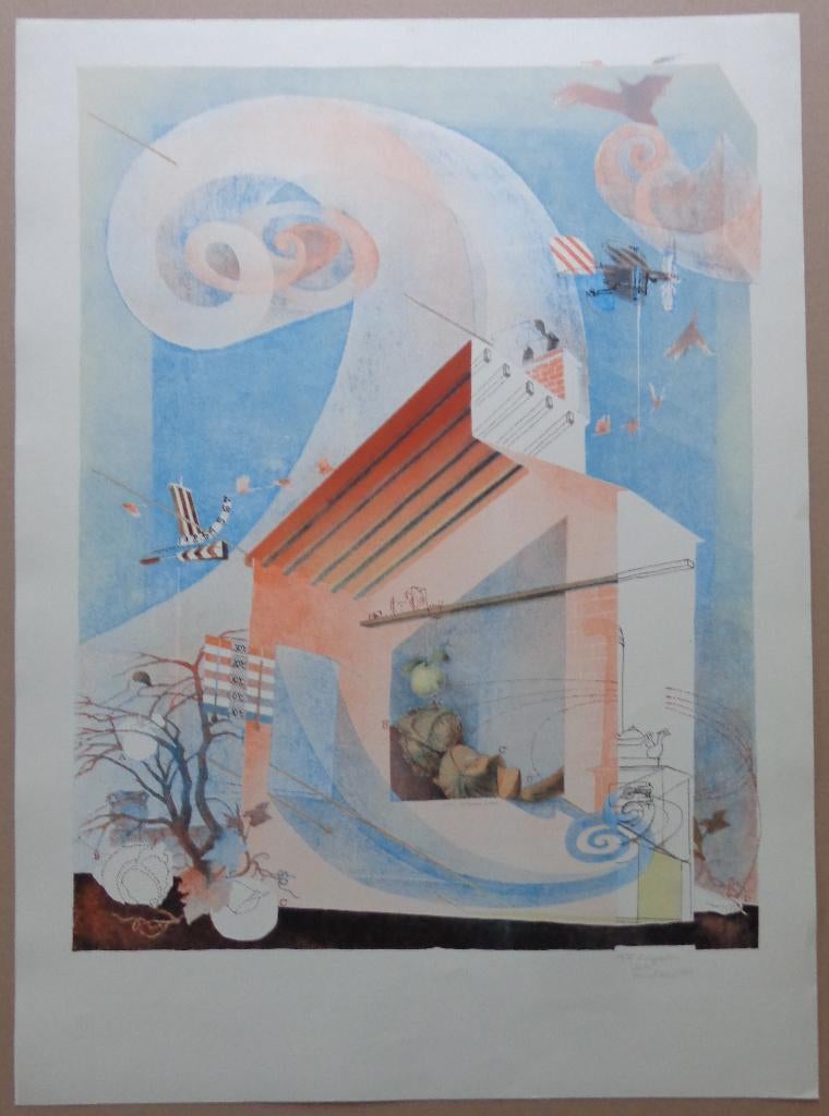 MARCEL HASCIC / TEPLO / KLEURLITHO / 70x51cm / SIG / 1984, Antiek en Kunst, Kunst | Litho's en Zeefdrukken, Ophalen of Verzenden
