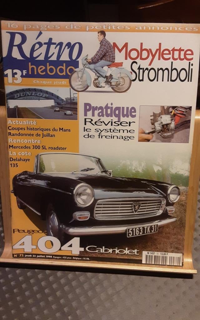 Retro hebdo PEUGEOT 404 cabriolet, Ophalen of Verzenden, Zo goed als nieuw, Peugeot