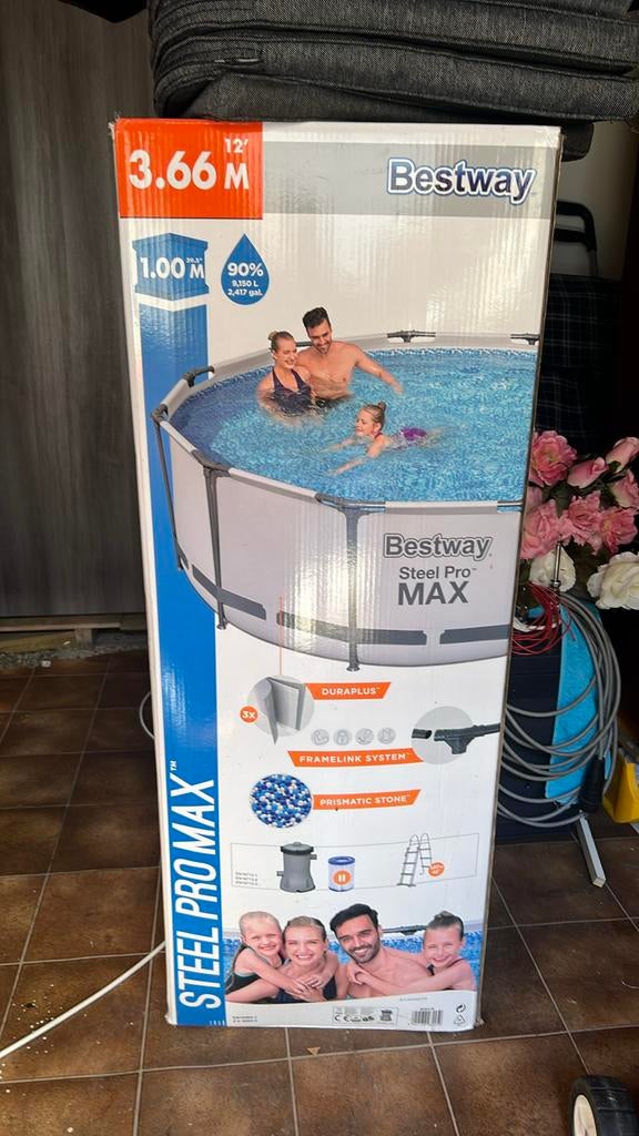 Zwembad. Bestway steel pro Max, Tuin en Terras, Ophalen of Verzenden, Zo goed als nieuw