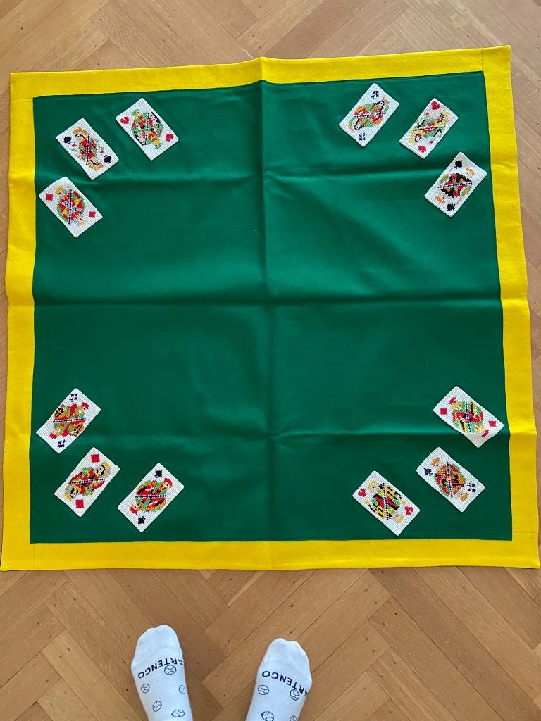 Magnifique Tapis Jeux de cartes FAIT MAIN / artisanal NEUF, Enlèvement, Neuf