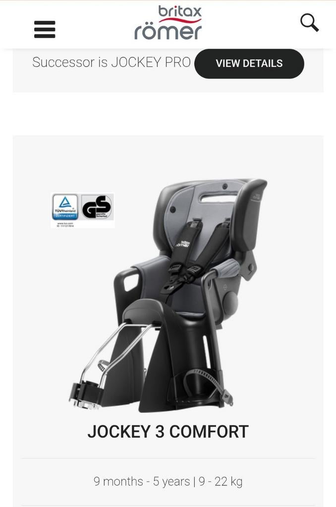 Siège de vélo Britax Römer pour enfants, Enlèvement