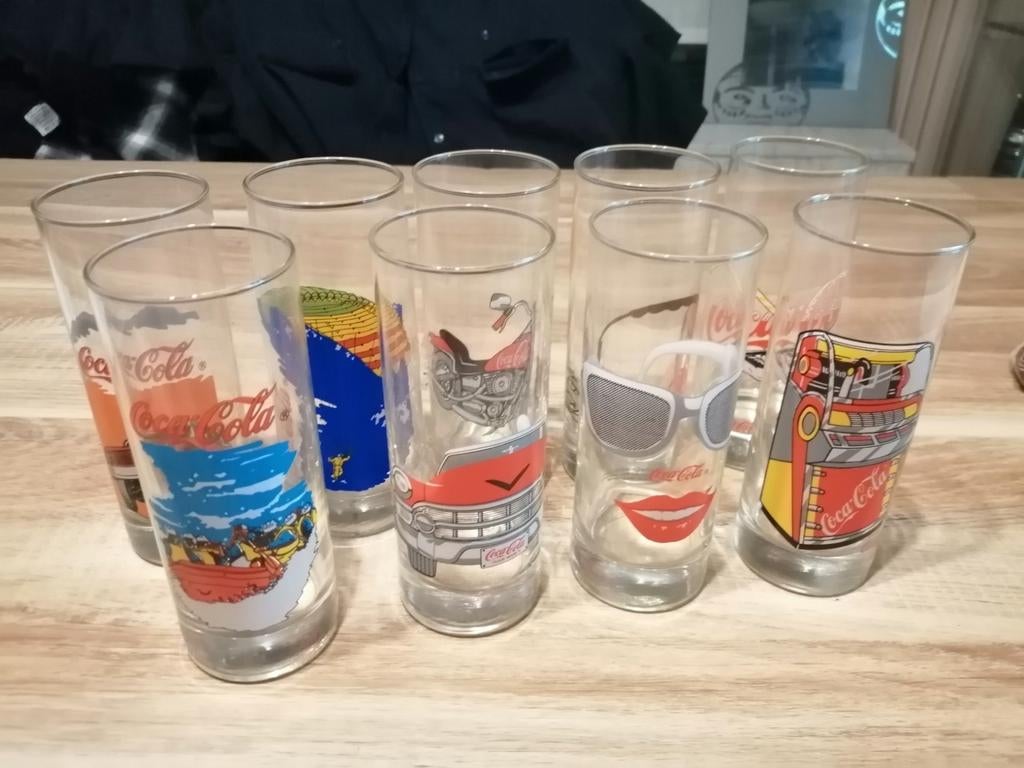 Duurzame set Coca-Cola longdrinks, Ophalen of Verzenden, Zo goed als nieuw, Frisdrankglas