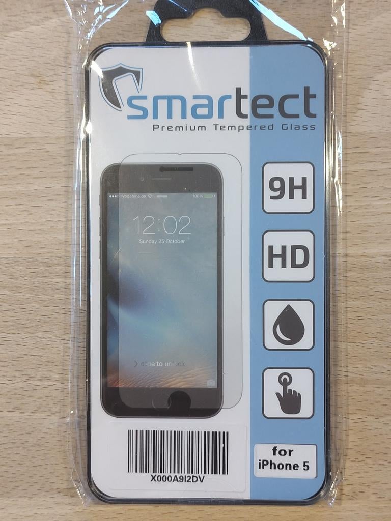 Screenprotector Smartect Premium Tempered Glass for iPhone 5, Ophalen of Verzenden, Nieuw, Frontje of Cover
