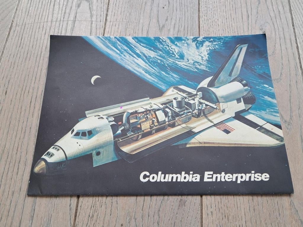 Knutselfolder van de Columbia Enterprise, Nasa, Ophalen of Verzenden