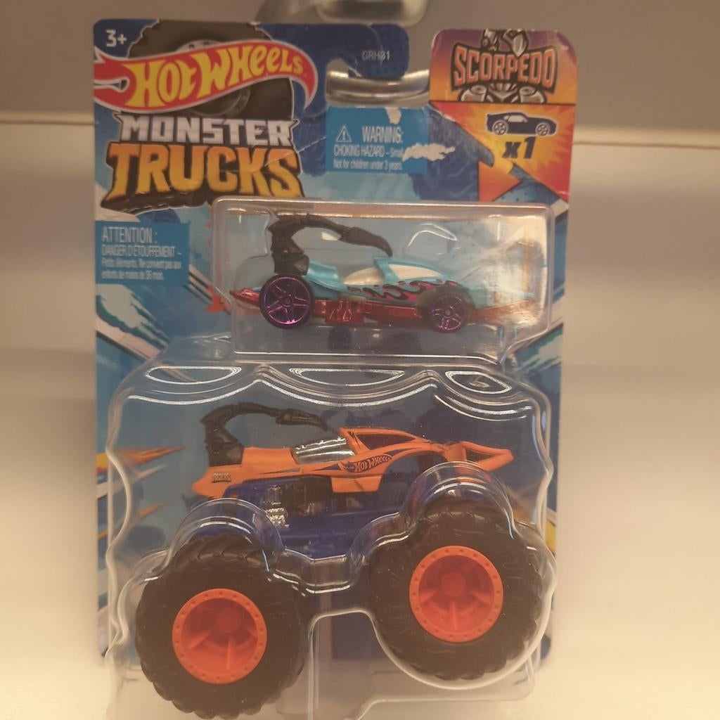 HOT WHEELS MONSTER TRUCK SCORPEDO* LOT DE 2 * NEUF * SCELLÉ, Enlèvement, Neuf
