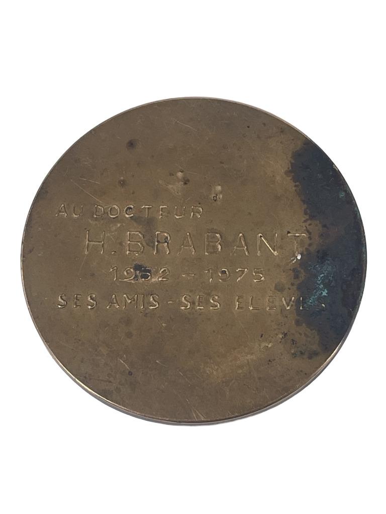 Bronzen medaille — Hommage aan dokter H. Brabant 1952-1975, Ophalen of Verzenden, Brons