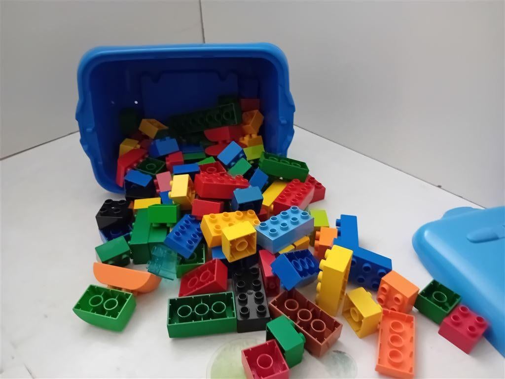 Boîte Duplo avec 100 blocs Duplo, Enlèvement ou Envoi, Utilisé, Briques en vrac, Duplo