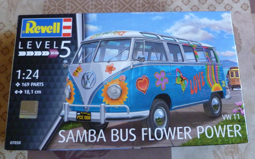 Revell Volkswagen Samba bus Flower Power 1/24, Neuf, Enlèvement ou Envoi, Voiture, Revell