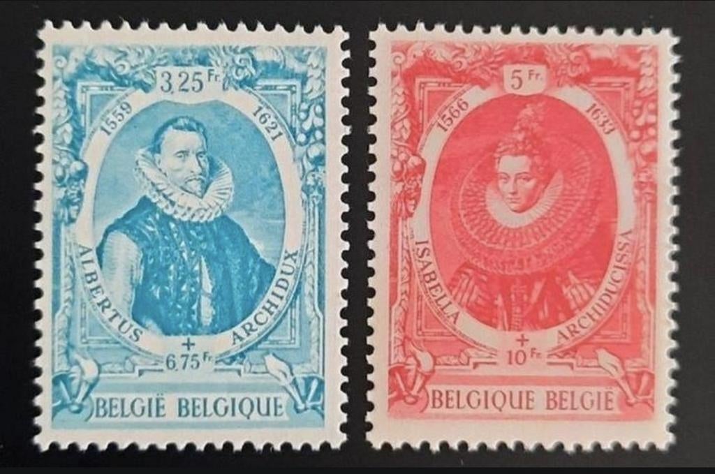 Belgique : COB 581A/82A ** Services social 1942., Sans timbre, Neuf, Enlèvement ou Envoi, Non oblitéré