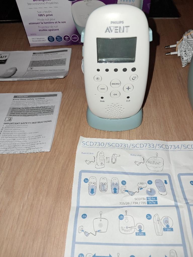 Babyphone merk Philips avent SCD731/26, Enfants & Bébés, Enlèvement, Utilisé
