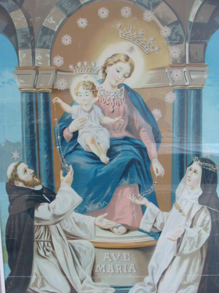 Religieus schilderij - Madonna del Rosario Pompei, 80x50cm, Ophalen