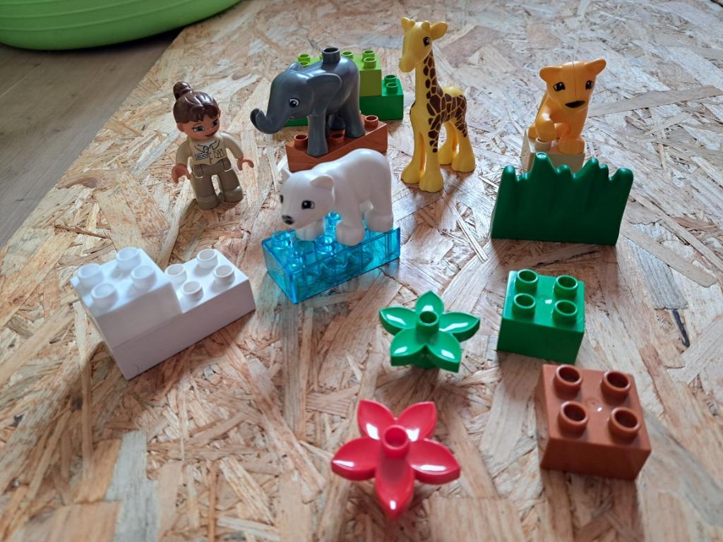 Duplo 4 dierentuin-dieren met verzorger, Ophalen, Gebruikt, Complete set, Duplo