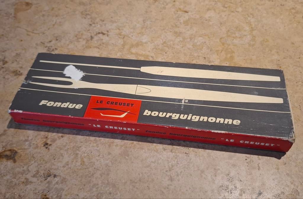Vintage Le Creuset fondue vorken, Ophalen