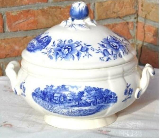 § légumier soupière Sarreguemines décor romantic, Enlèvement ou Envoi