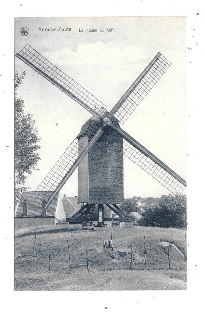 Knocke-Zoute NA61: Le moulin du Kalf, Envoi, 1920 à 1940, Non affranchie, Flandre Occidentale